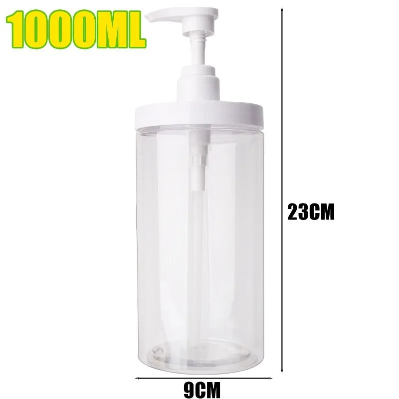 500/1000ml Refillable Pump Dispenser Bottle – Travel & Shower Pump Dispenser Bottle Babs 1000ml