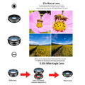 10-in-1 Smartphone Lens Kit – 22X Telephoto, Fisheye & CPL Smartphone Lens Kit Babs Black
