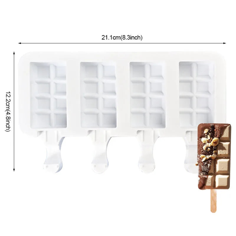 Silicone Popsicle & Ice Cream Mold Tray – DIY Dessert Maker Silicone Dessert Mold Babs Style6
