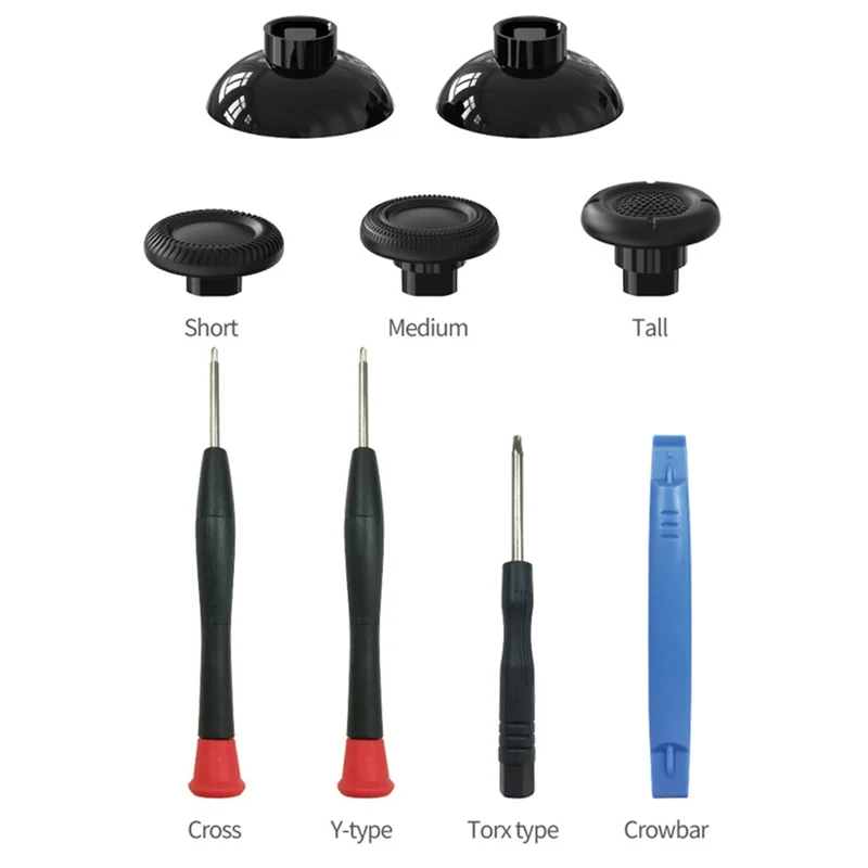 PS5 PS4 Switch Pro Thumbstick Caps – 6-Pack Black Joystick Controller Thumbstick Caps Babs