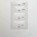 T-Shirt Alignment Ruler Guide Set – 4 Sizes Transparent PVC Sewing Alignment Ruler Babs white