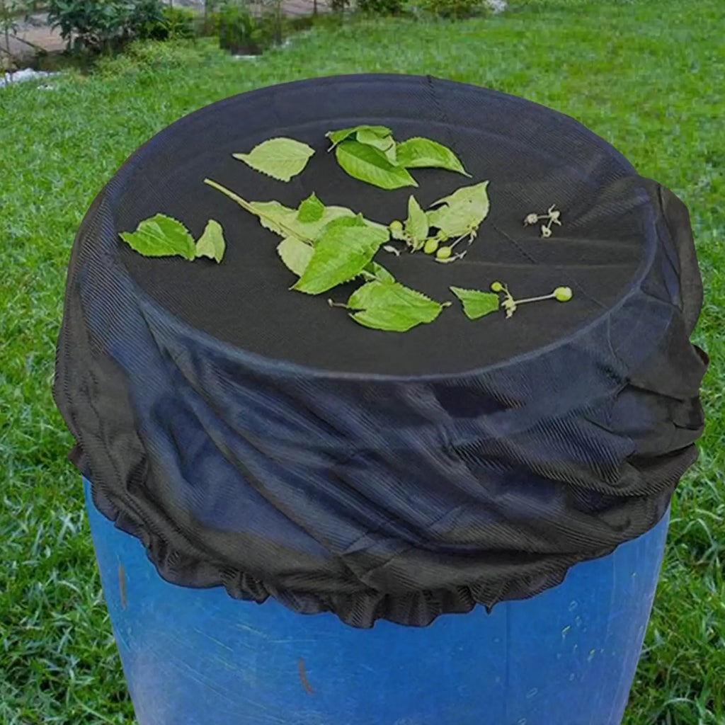 Rain Barrel Mesh Cover with Drawstring – Insect & Debris Net Rain Barrel Cover Babs
