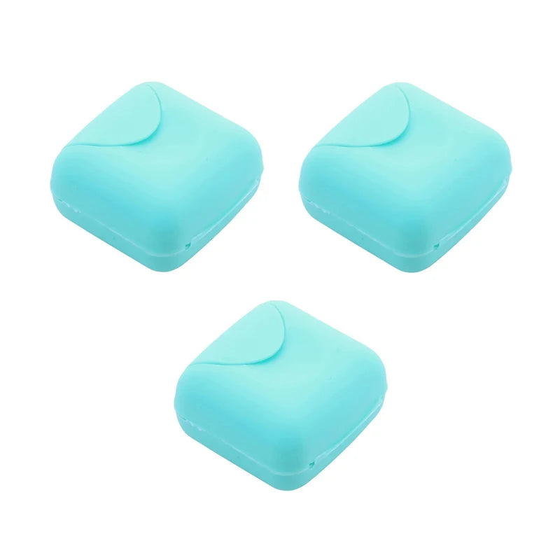 Portable Travel Soap Box with Lid – S/L Candy Color Holder Travel Soap Box Babs 3pcs Blue S