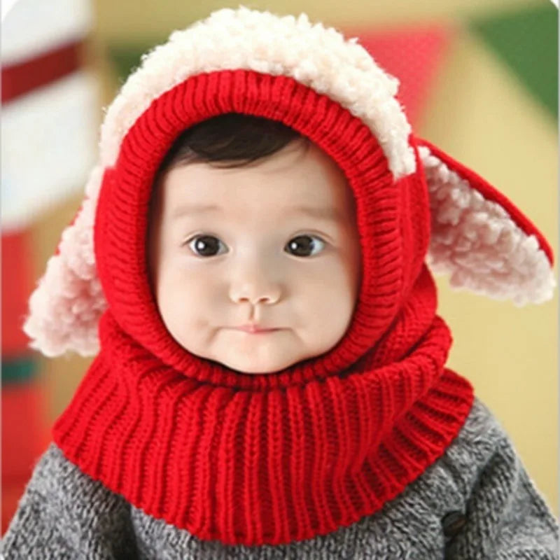 Cute Baby Knit Hat – Warm Winter Cap for Ages 6–36 Months Baby Knit Hat Babs red