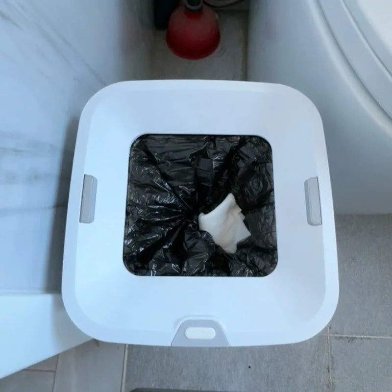 Smart 16L Rectangular Trash Can – Kitchen Bathroom Bedroom Bin Rectangular Trash Can Babs