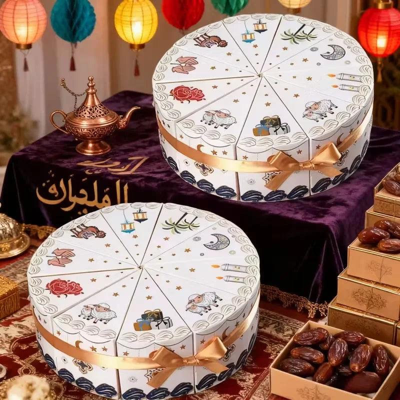 10-Pc Ramadan Countdown Calendar Cake Gift Boxes – Eid 2026 Holiday Gift Boxes Babs