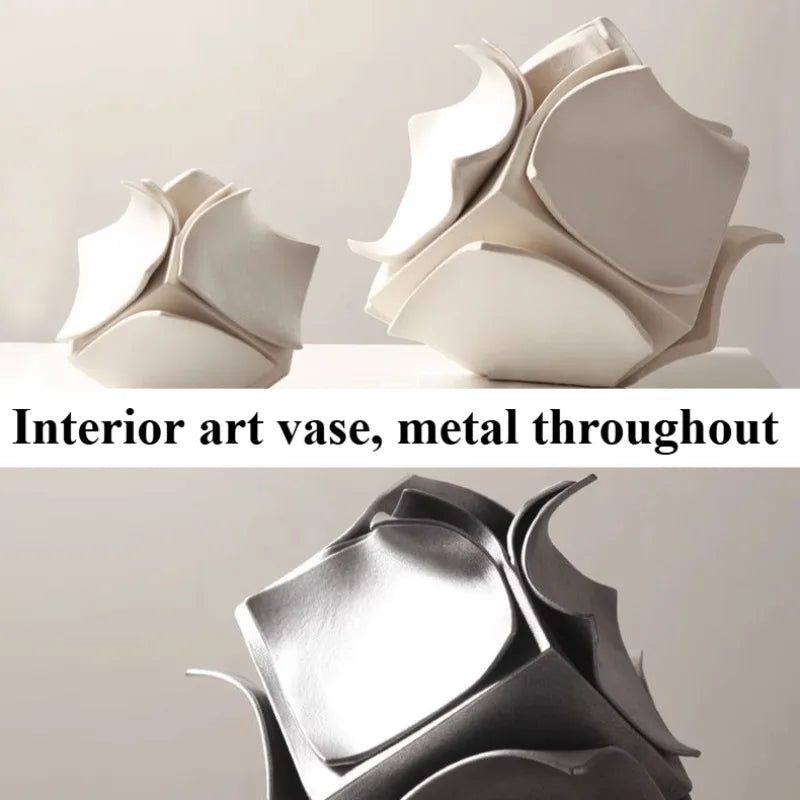 Aesthetic Metal Figurines & Luxury Dried Flower Vases | Modern Décor Decorative Figurine Vase Babs
