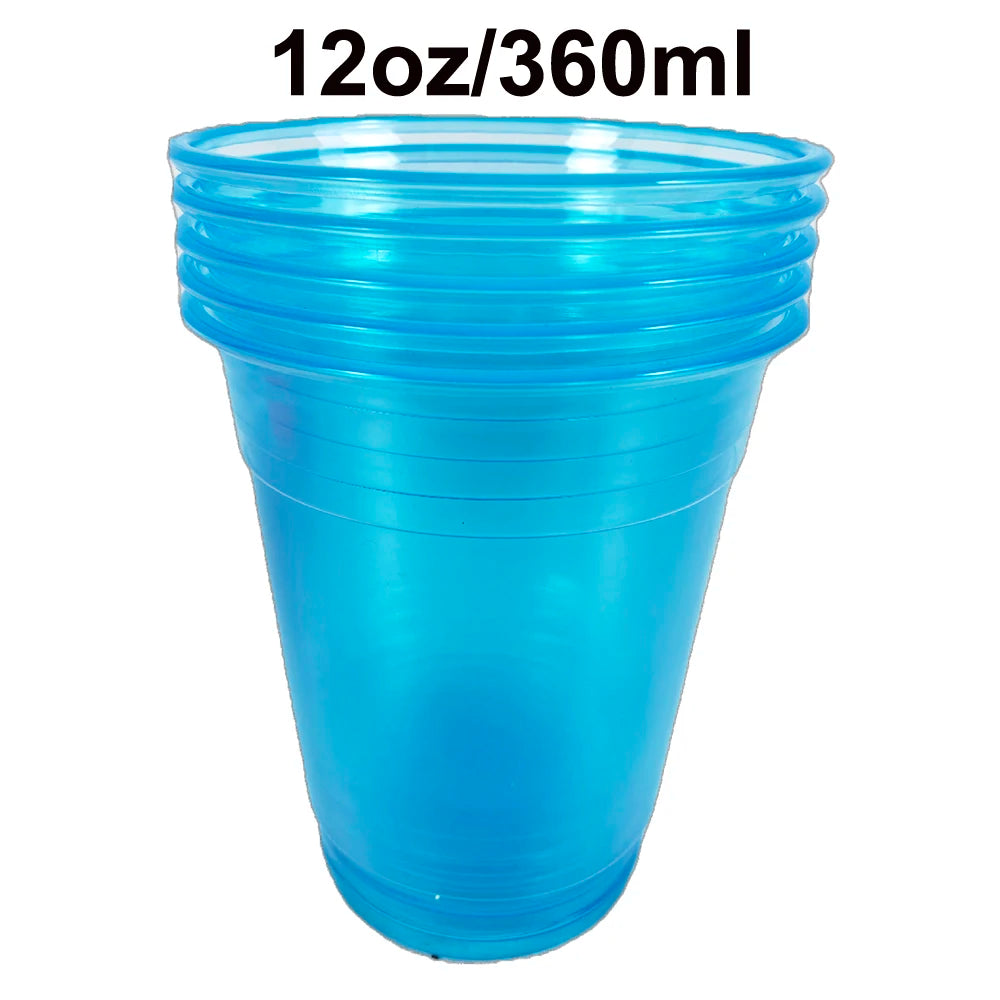 360ml Disposable Clear Plastic Cups – 10/50/100 Pack | Babs Disposable Plastic Cups Babs Blue 50pcs