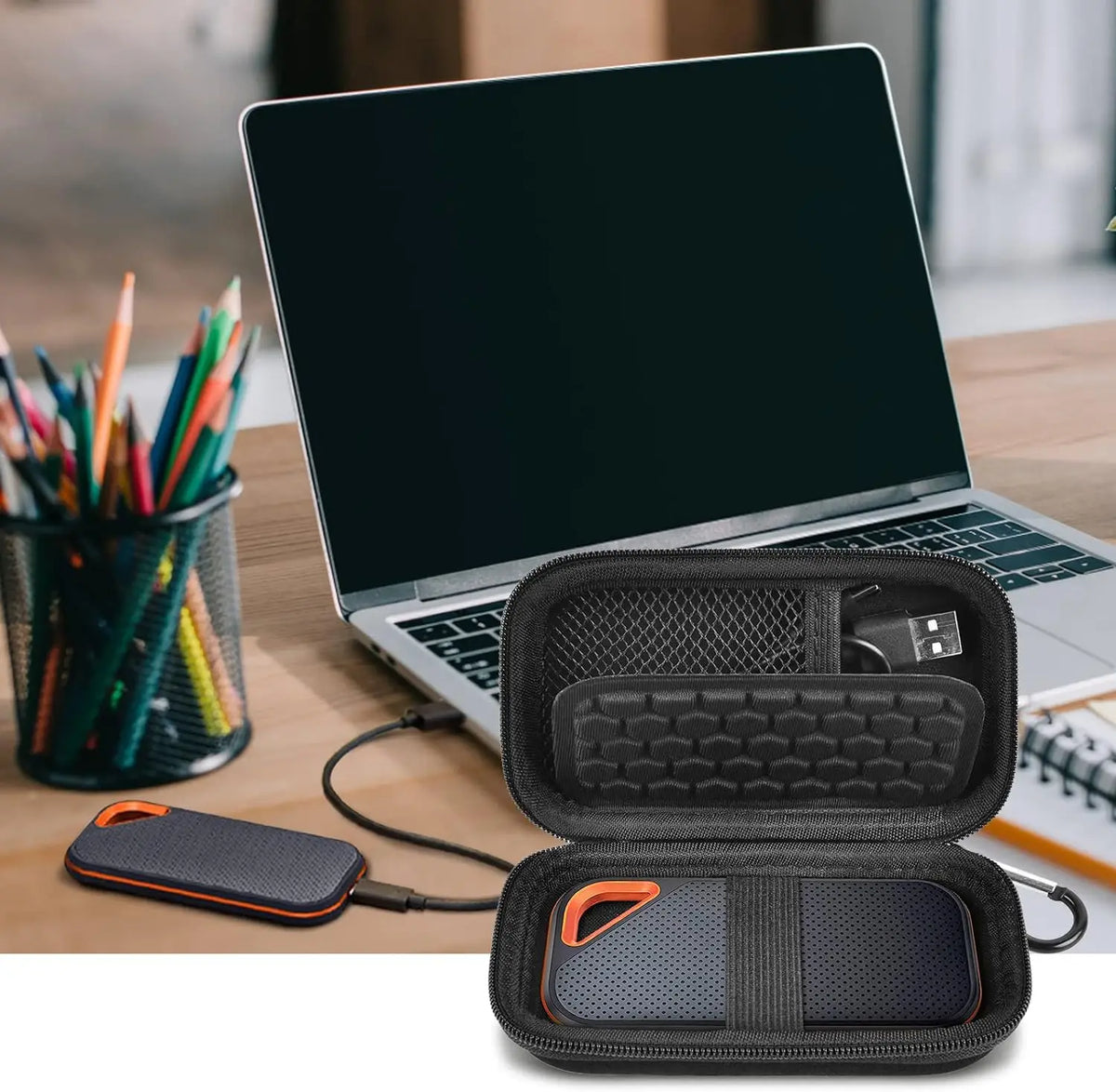 Hard Case for SanDisk Extreme PRO Portable SSD & Crucial X8 SSD Carrying Case Babs