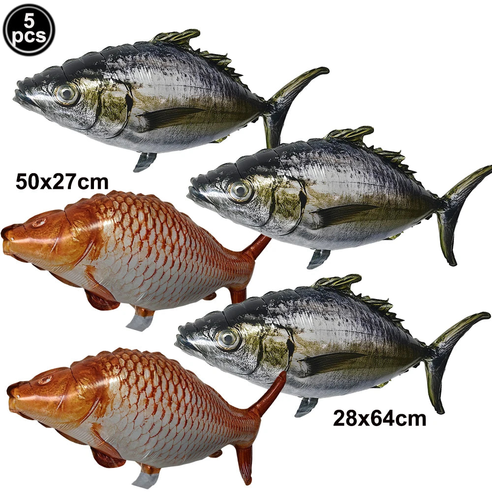 Fish Foil Balloons – Fishing Themed Birthday Party Decor Party Foil Balloons Babs Laser As pictures show