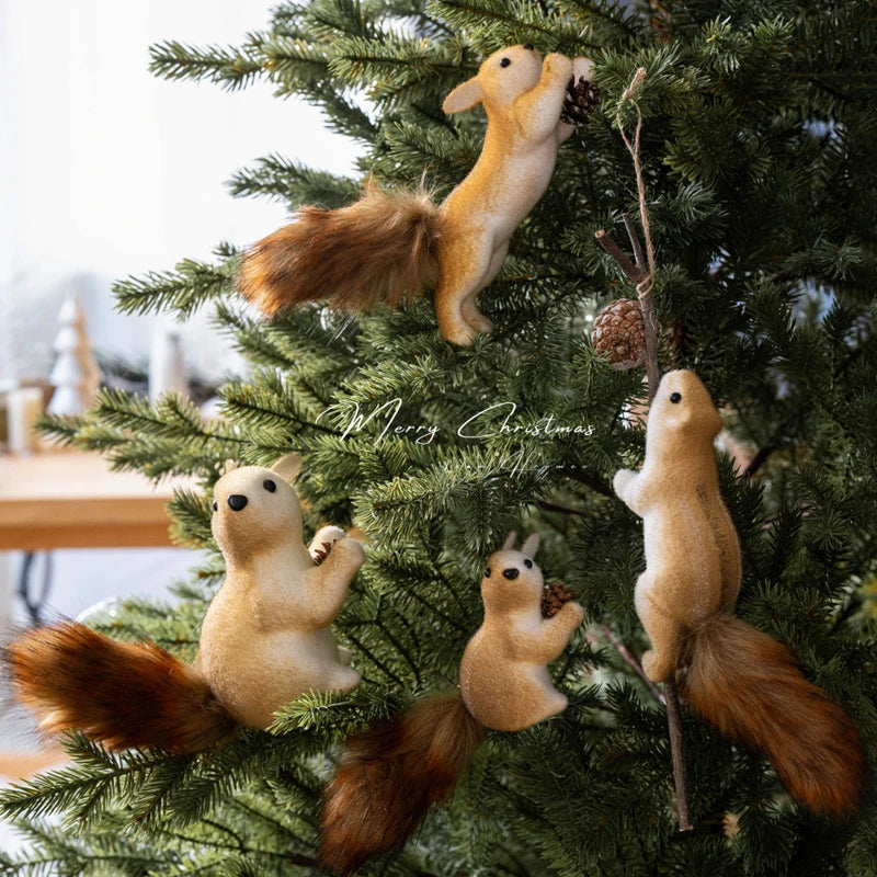 Realistic Squirrel Christmas Tree Ornament | Holiday Pendant Christmas Tree Ornament Babs