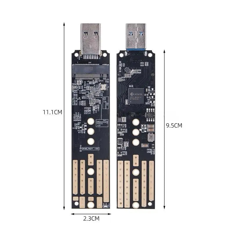 M.2 to USB 3.2 Gen2 SSD Adapter – JMS581DL NVMe & SATA SSD Adapter Card Babs