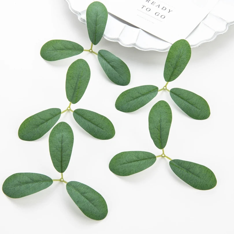 50Pcs Artificial Silk Rose Leaves – Wedding, Home & DIY Décor Artificial Silk Leaves Babs