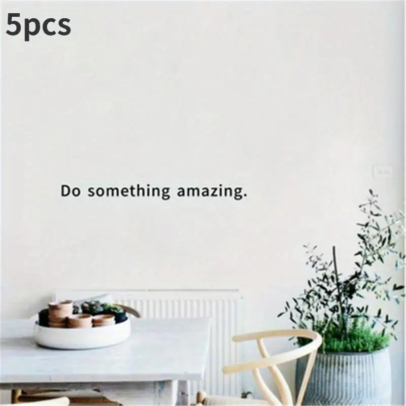 Vinyl Wall Decal "Do Something Amazing" Inspirational Quote Vinyl Wall Decal Babs 5pc