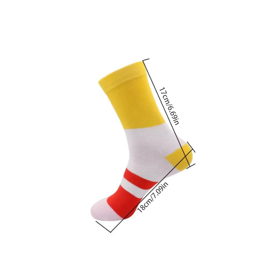 5-Pair Salmon Sushi Novelty Crew Socks Gift Box – Unisex Novelty Socks Set Babs