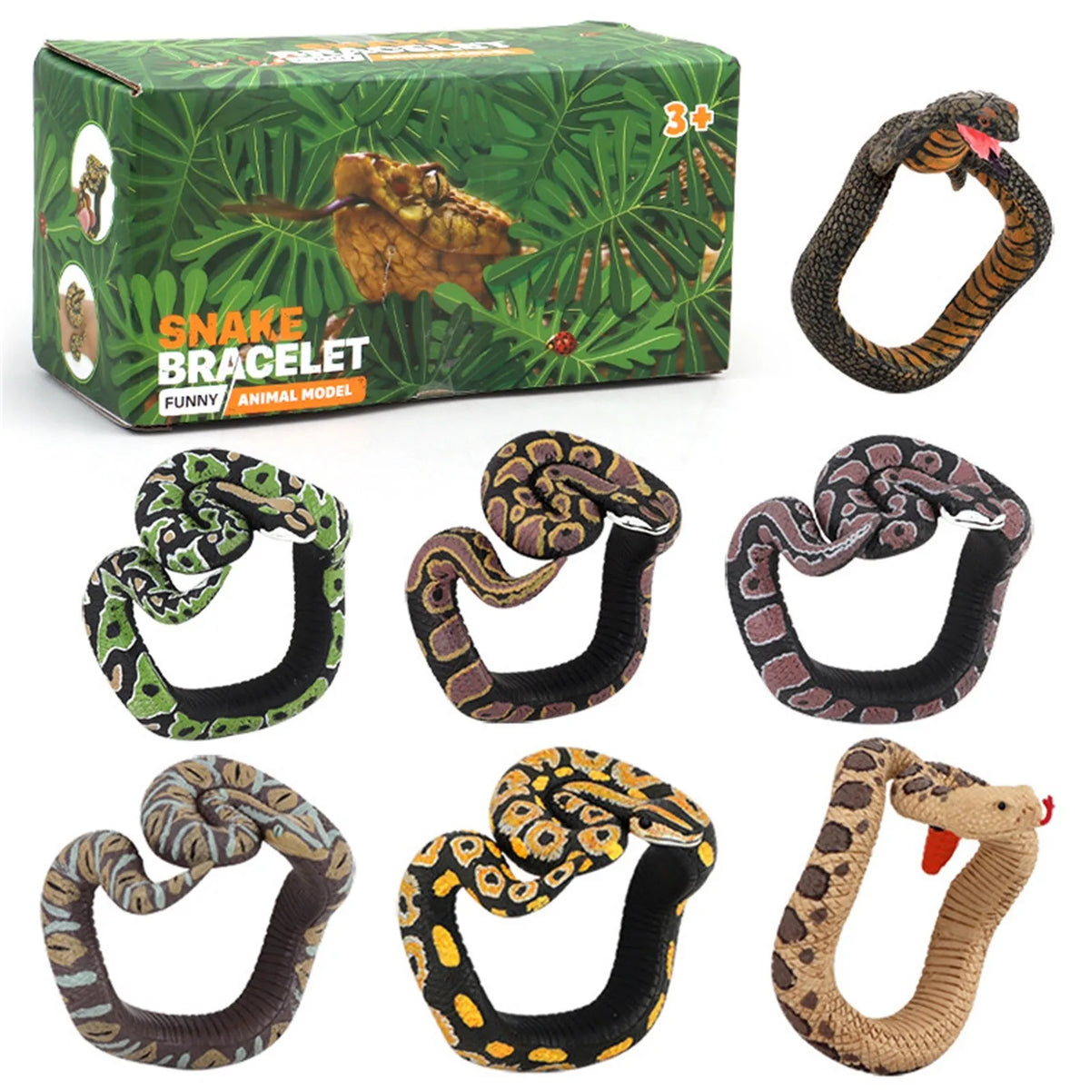 Realistic Snake Bracelet PVC Prank Wristband – Halloween Party Prank Novelty Toy Babs