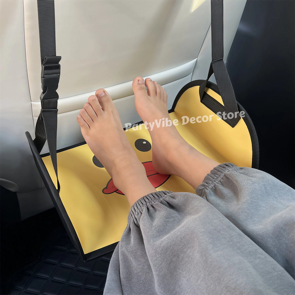 Car Backseat Foot Rest Hammock – Adjustable Travel Footrest Car Footrest Hammock Babs