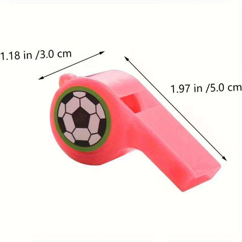 24 Mini Plastic Whistles with Ropes – Kids Party Favors Party Favor Toy Babs