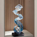 Luxury Transparent Resin Flower Sculpture | Modern Home Décor Resin Art Sculpture Babs 38CM-Mixed Color