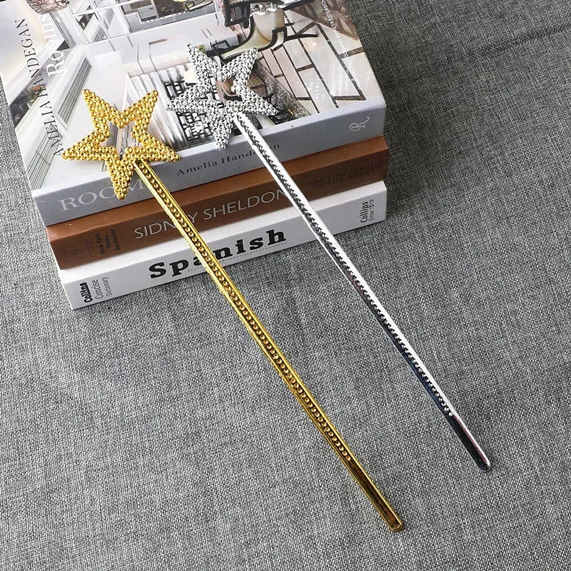 10pcs Star Magic Wands 13" Fairy Princess Gold Silver Party Set Costume Wand Set Babs