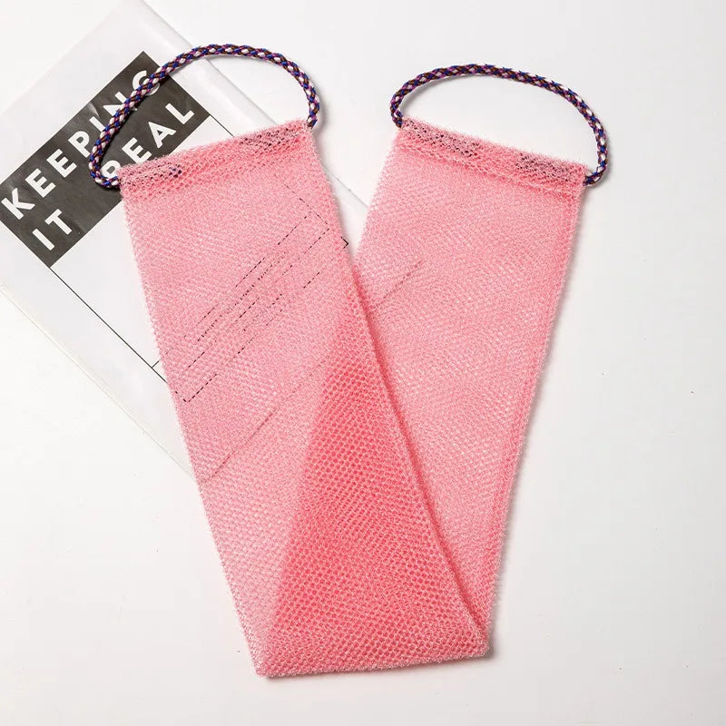 African Net Bath Sponge – Exfoliating Shower Puff for Back Exfoliating Bath Sponge Babs Pink