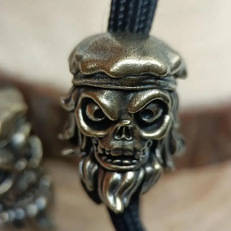 Sailor Skull Brass Knife Bead EDC Paracord Keychain Charm Brass EDC Charm Babs