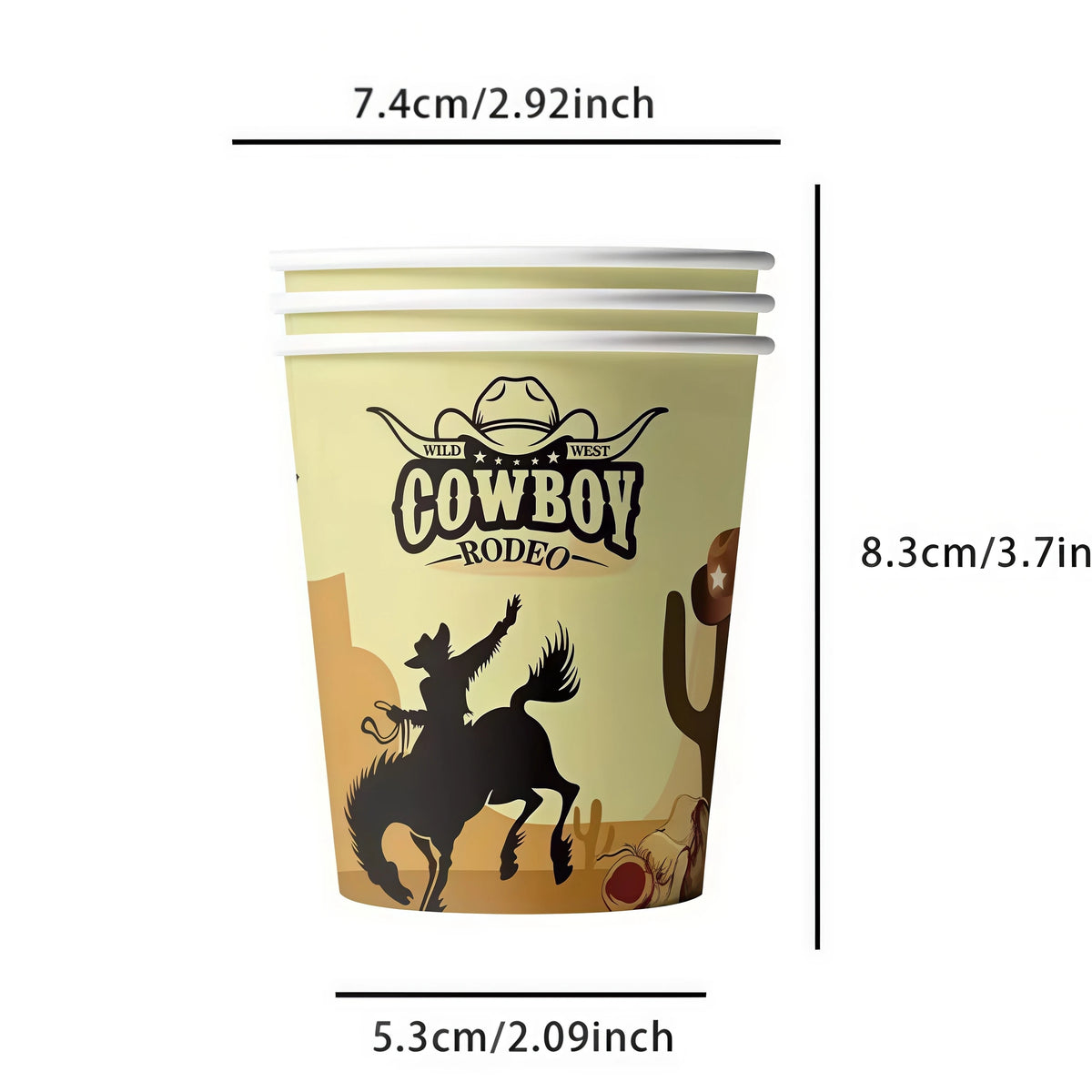 Wild West Cowboy Party Decoration Set – Balloons, Plates & Cups