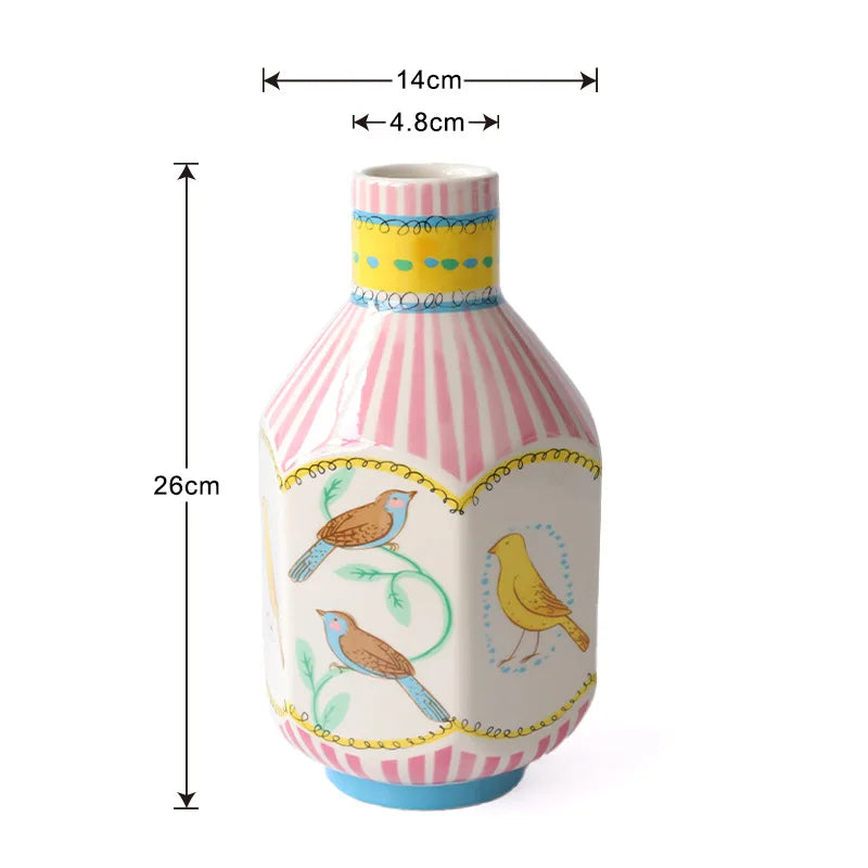 Modern Ceramic Vase – Luxury White Flower Vase for Home Décor Decorative Ceramic Vase Babs Round Mouth