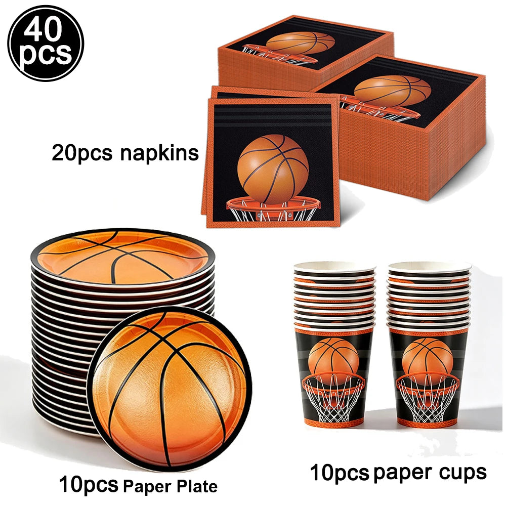 Basketball Birthday Party Supplies – Plates, Cups, Balloons & More