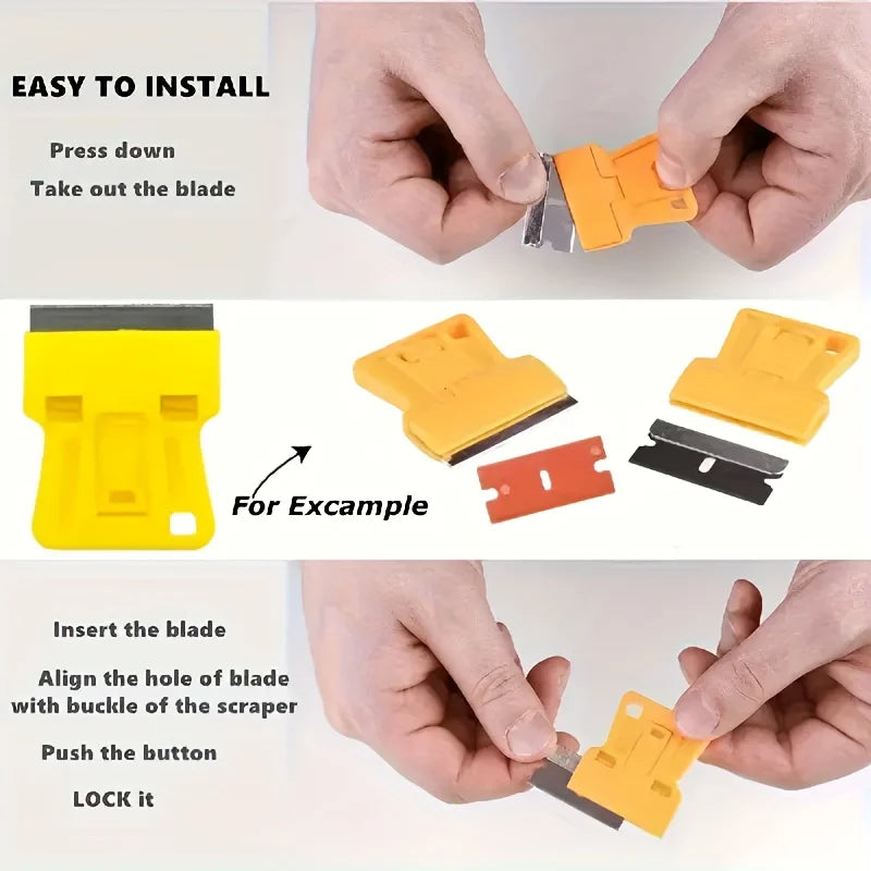 Mini Silicone Scraper for Stickers, Decals & Glue – 1/2 pcs Mini Scraper Tool Babs
