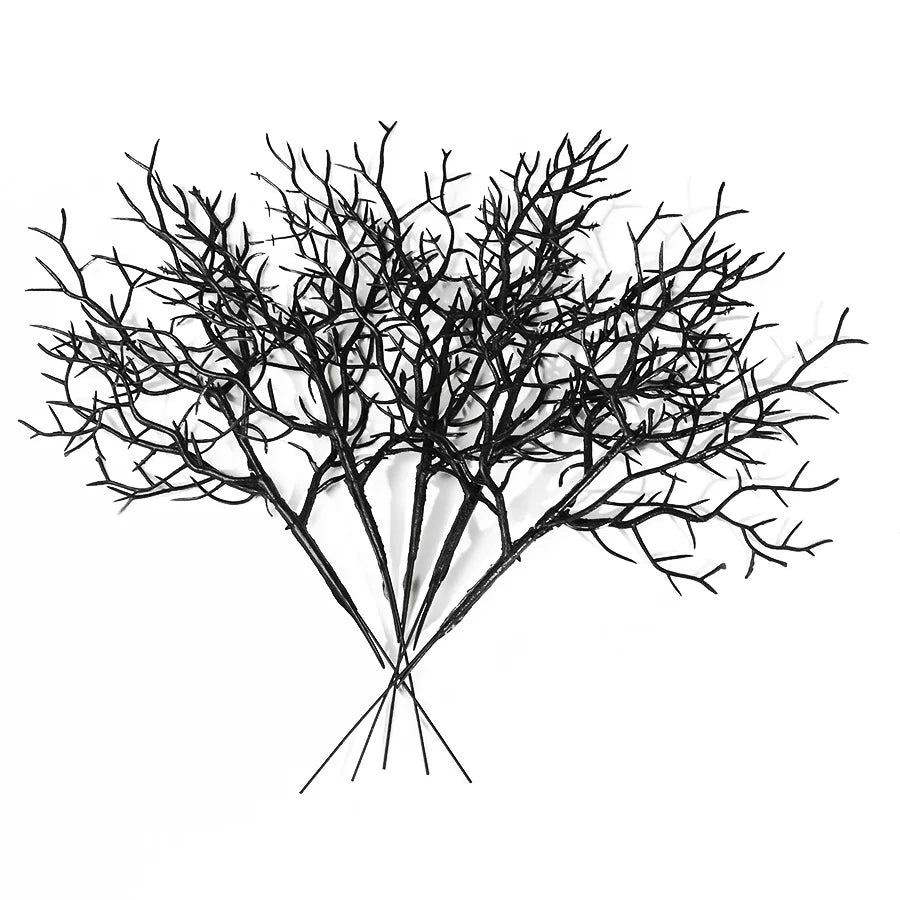 10pcs Black Artificial Branches Halloween Party Vase Décor Artificial Decor Branches Babs Black 10Pcs