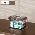 Transparent Plastic First Aid Box with Handle – Stackable First Aid Storage Box Babs M