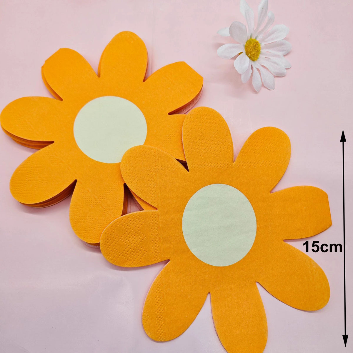 Flower Shaped Paper Napkins Daisy Lotus Blossom Party Decor Decorative Paper Napkins Babs light green 100pcs
