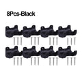 Wall Mounted Garden Tool Storage Rack with Hooks & Screws Tool Storage Rack Babs 8Pcs-Black