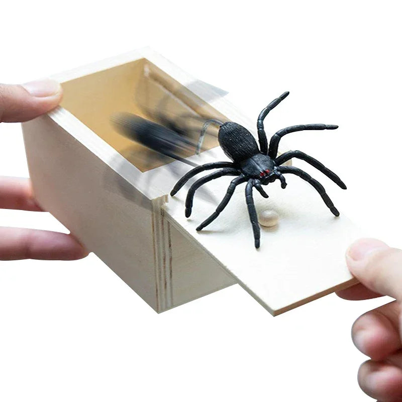Spider Jump Scare Prank Box – Funny Wooden Trick Toy Prank Trick Toy Babs