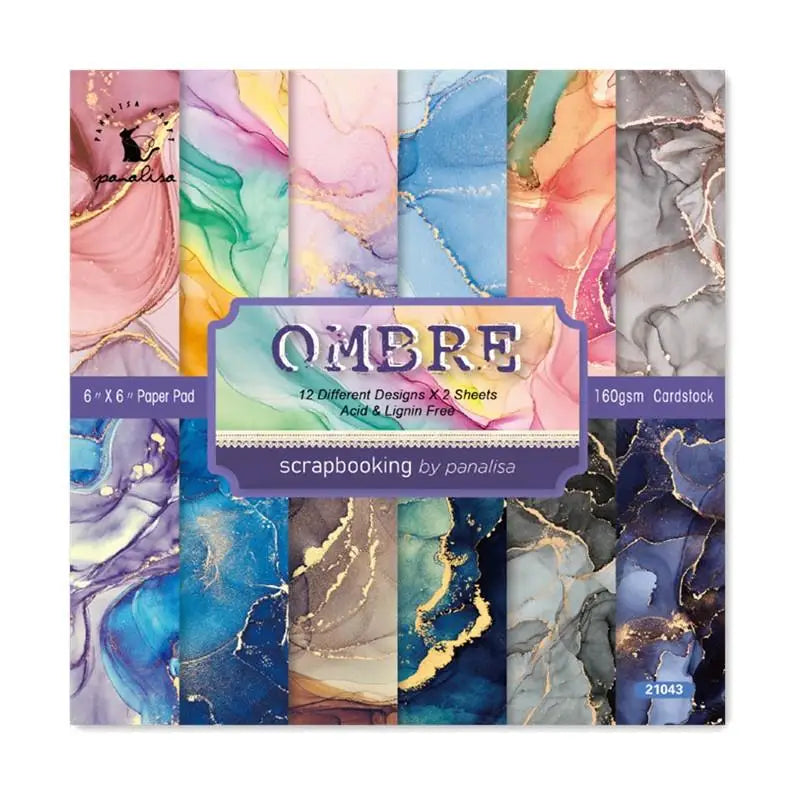 24-Sheet Ombre Cardstock Paper Pad 6x6" – Scrapbook & Craft Craft Paper Pad Babs