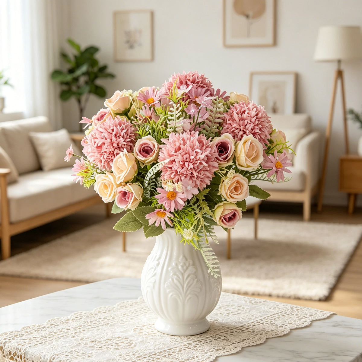 Artificial Silk Rose Bouquet – Wedding & Home Décor Flowers Artificial Flower Bouquet Babs