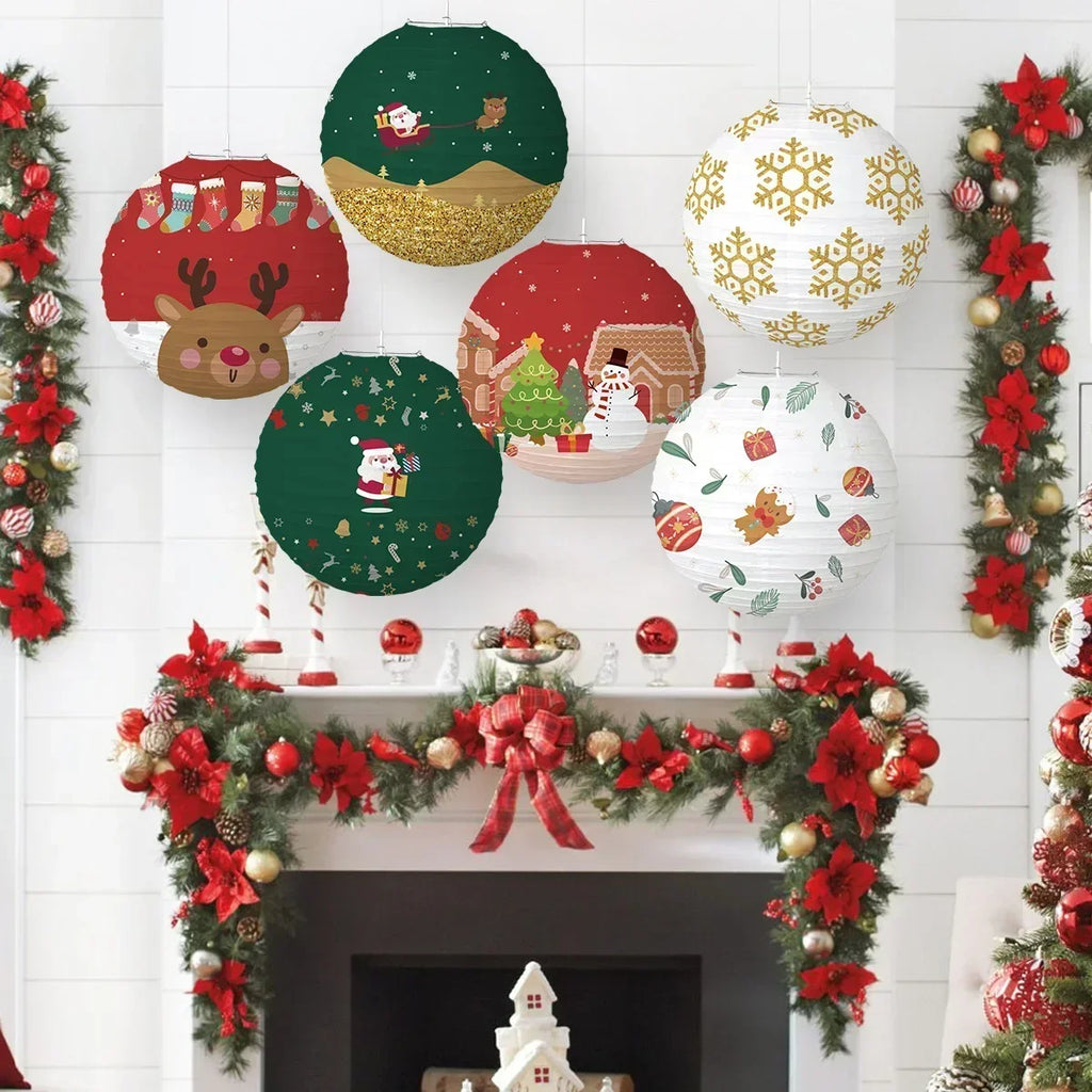 Holiday Paper Lantern Decor Set – Party & Christmas Ornaments Paper Lantern Set Babs