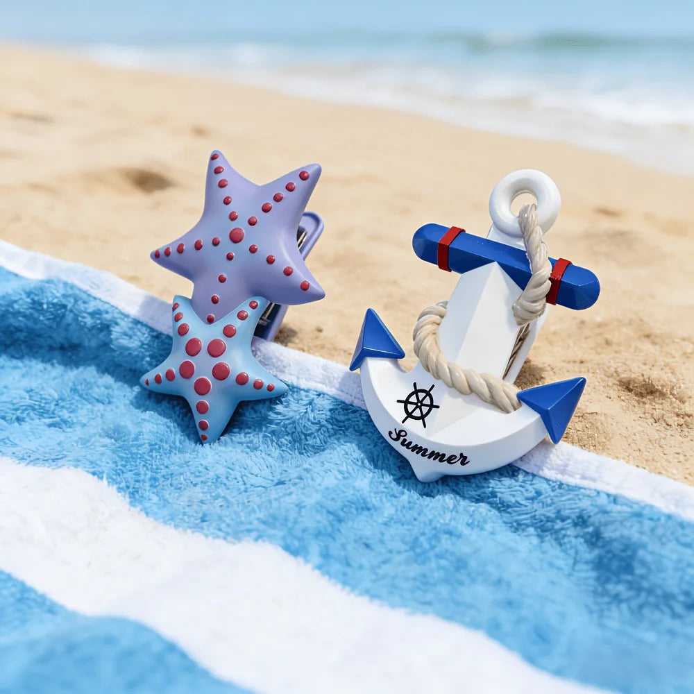 Windproof Beach Towel Clips for Chairs, Racks & Patio Beach Towel Clips Babs