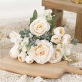 Silk Rose Garland – Artificial Flower for Wedding & Home Decor Artificial Flower Garland Babs White 3PC