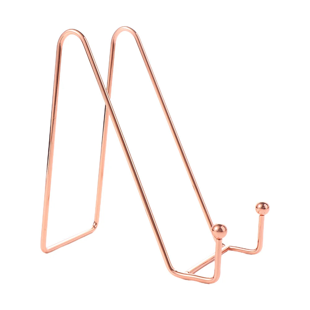 Metal Photo & Plate Display Stand | Tabletop Art Holder Tabletop Display Stand Babs rose gold-M