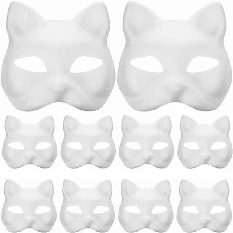 Cat & Fox Paper Masks for Crafts & Costume – 3/5 Pack Paper Costume Mask Babs