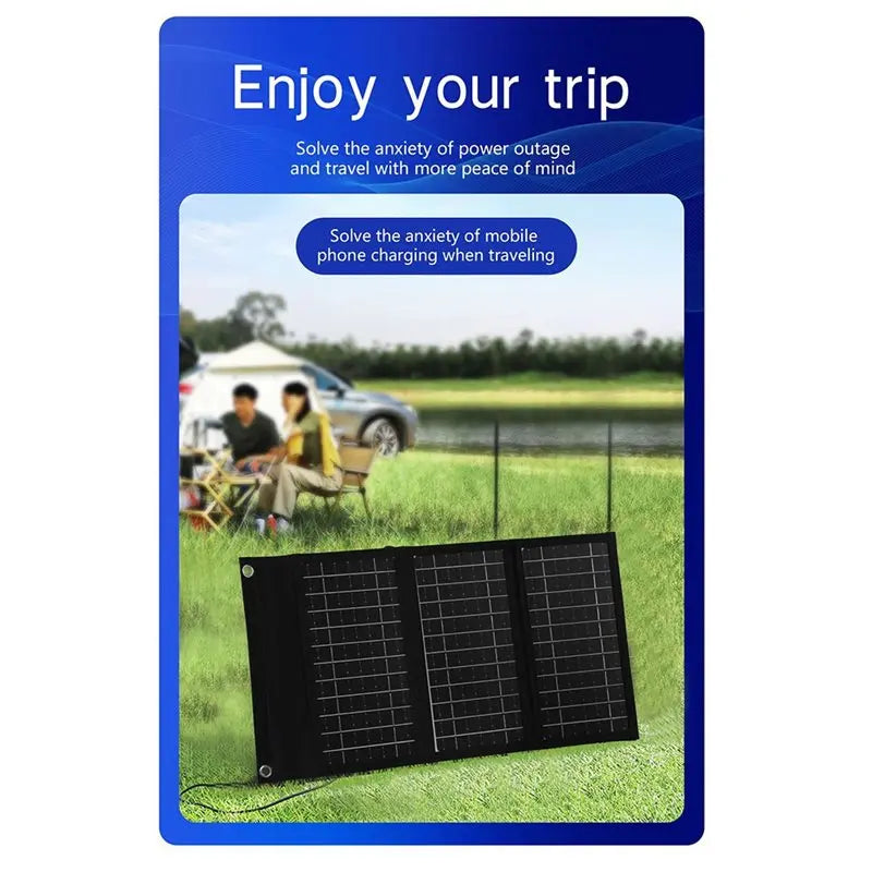 20W Foldable Solar Panel – Portable Camping Phone Charger Foldable Solar Panel Babs
