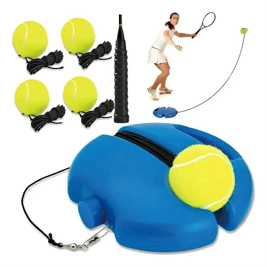 Solo Tennis Trainer with Elastic Rope – Home Practice Device Tennis Training Device Babs
