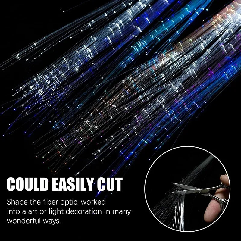 LED Glow Hair Braid Neon String Lights – Party & Costume 1-10PCS LED Hair Accessories Babs