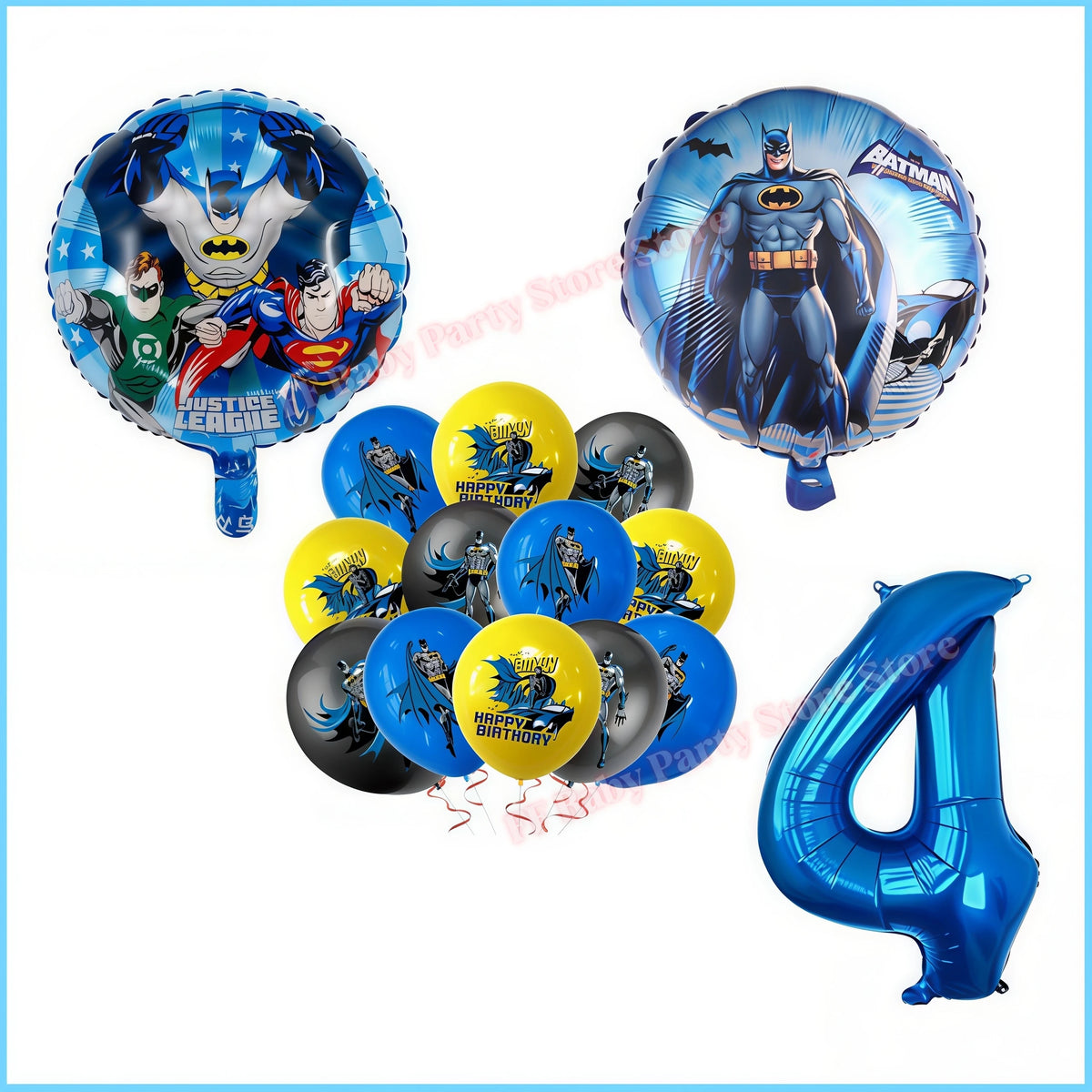 Bat Superhero Birthday Party Kit – Tableware, Balloons & Decor Party Decoration Kit Babs 21pcs Balloons4