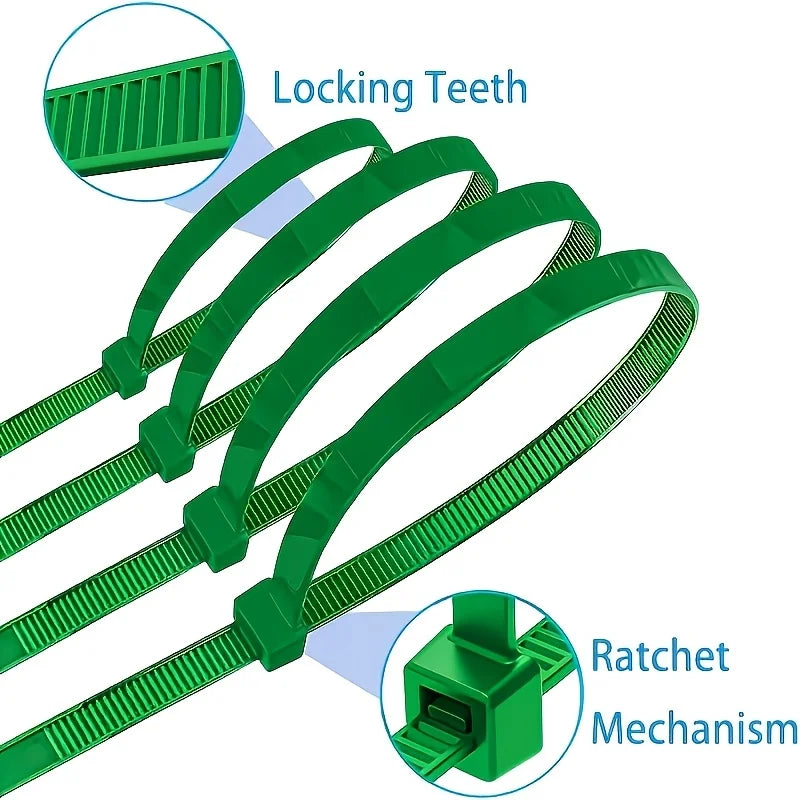100pcs Nylon Self-Locking Garden Zip Ties – Plant Support Garden Plant Ties Babs