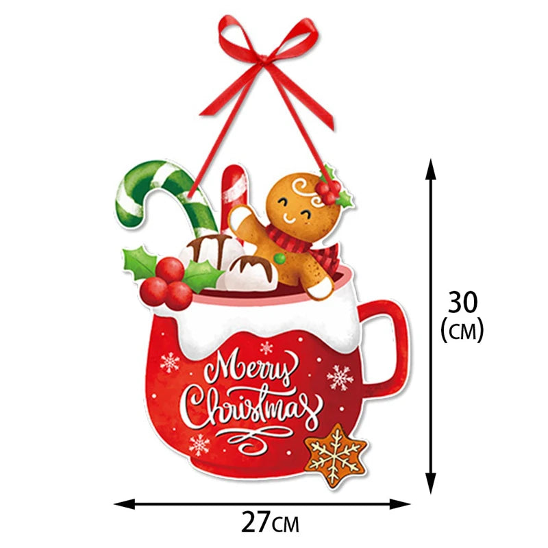 Christmas Door Hanger Ornaments – Santa, Snowman & Xmas Tree Christmas Ornaments Babs 2