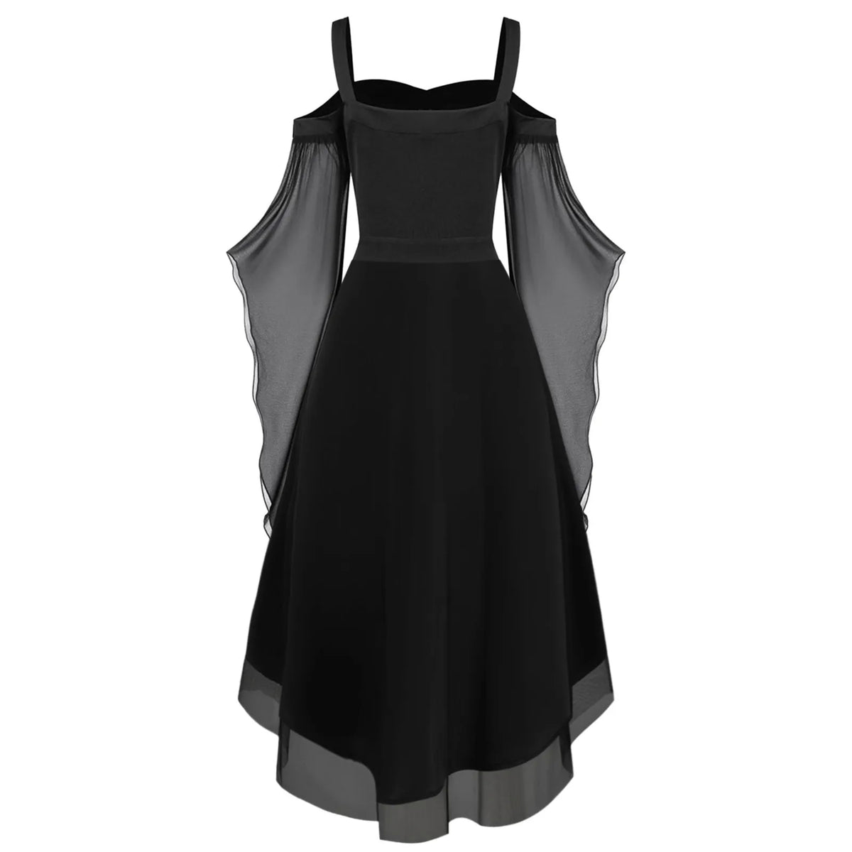 Women's Gothic Medieval Witch Dress – Plus Size Halloween Costume Gothic Costume Dress Babs