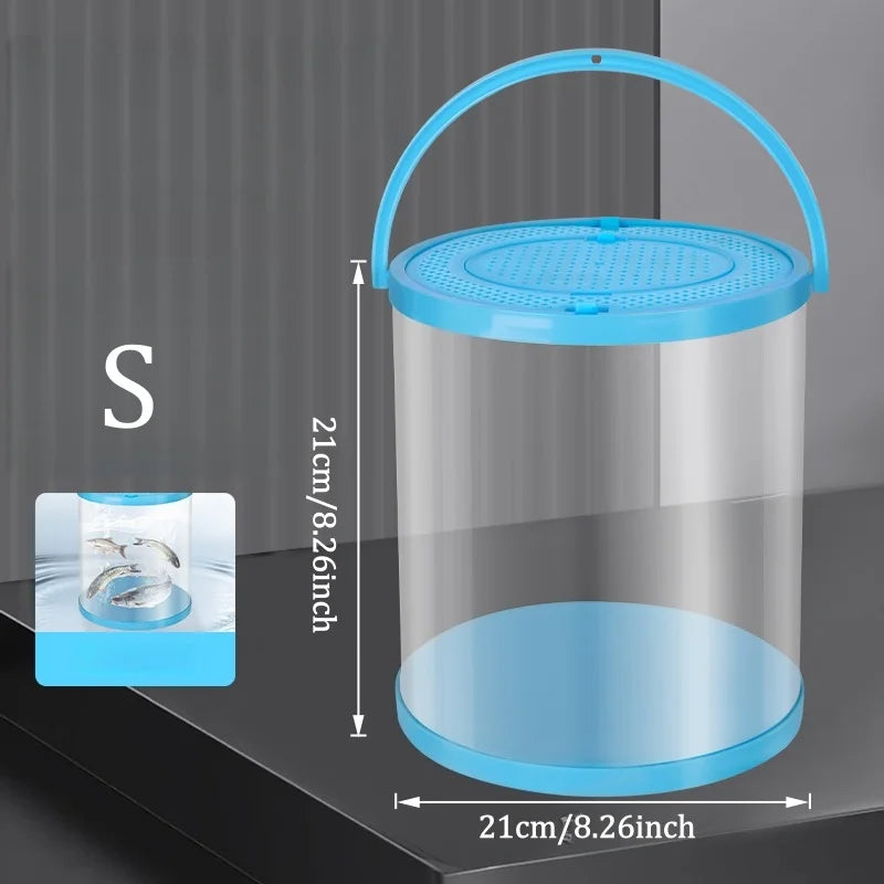 Foldable Portable Fish Tank with Lid – 10–15L Fishing Bucket Foldable Fishing Bucket Babs S